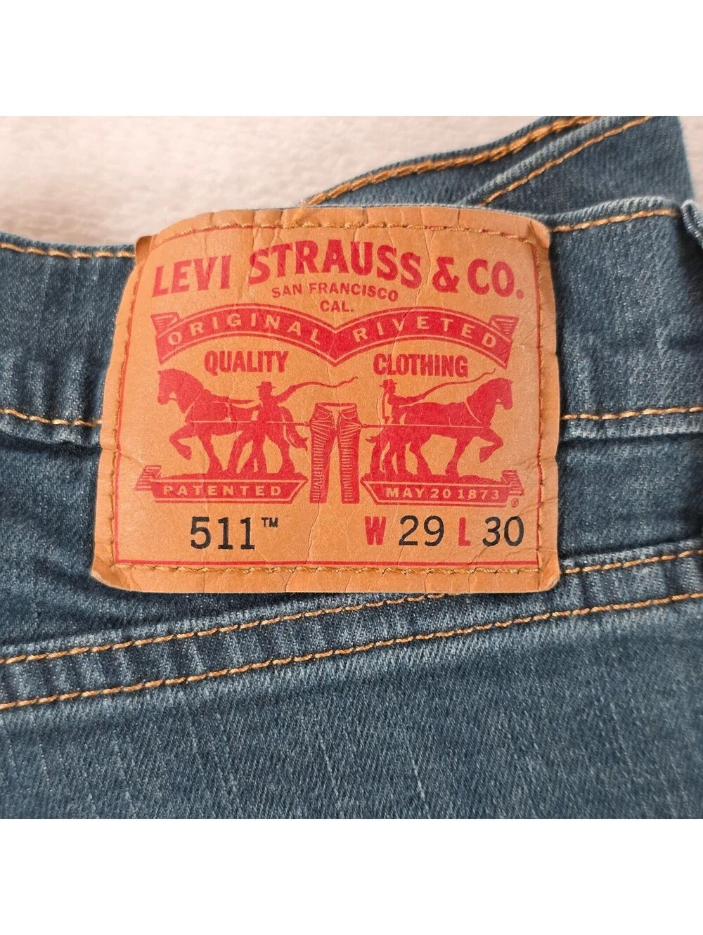 Levi's 511 Men's Slim Fit Jeans 29x 30 Dark Blue Denim Classic Style